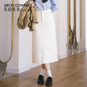 ARCHCONTACT安启美奈英伦风法式拼色圆头中跟乐福鞋52834