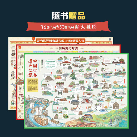 精装大开本手绘绘本礼盒儿童礼物 地图上的文明3册礼盒 商品图5