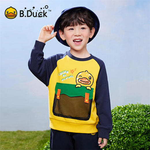 B.DUCK小黄鸭童装春秋圆领卫衣90-130 BF1508026 商品图0