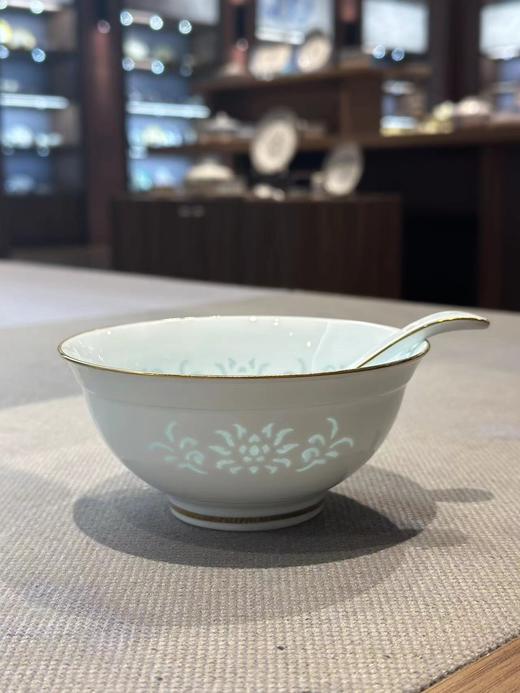 景德镇陶瓷 国瓷红叶  14头影青描金玉漪玲珑餐具 商品图2