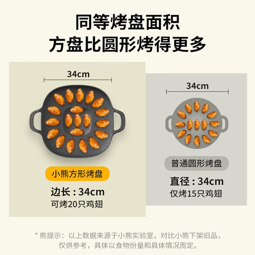 小熊电烤盘34CM多功能烤涮电火锅烤肉锅架烤肉机 商品图6