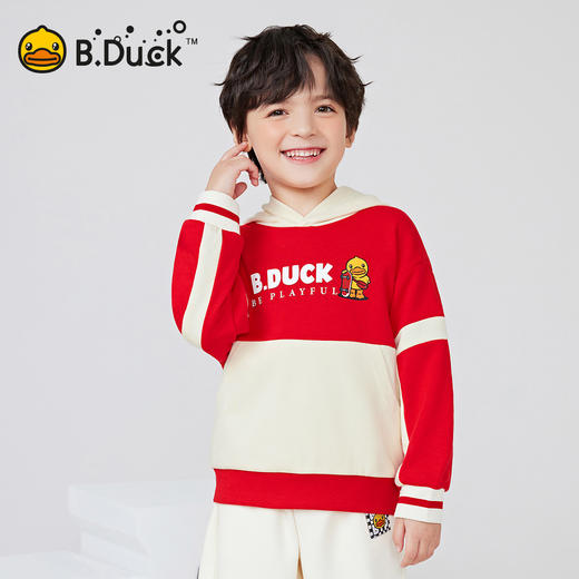 B.DUCK小黄鸭童装春秋带帽卫衣105-150 BF1508076 商品图3