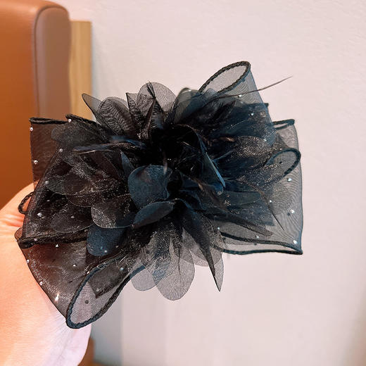 【张予曦同款】鲨鱼夹秋冬款羽毛抓夹高端感鸵鸟毛发夹后脑勺毛毛发抓超仙头饰 商品图8