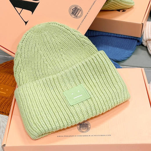 Acne原单帽子 粗针羊毛毛线帽子 男女通用 商品图1