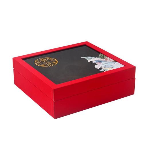 国潮风开窗翻盖燕窝新年礼盒伴手礼皮盒虫草现货药材礼品包装盒 商品图4