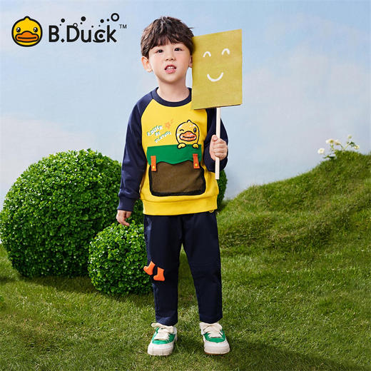 B.DUCK小黄鸭童装春秋圆领卫衣90-130 BF1508026 商品图4