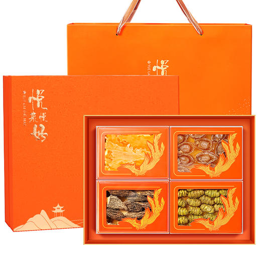 福东海 山珍海味干货四拼礼盒265克 【春节年货】鳕鱼胶鲍鱼铁皮石斛羊肚菌 花胶特产滋补营养品送长辈佳品 商品图0