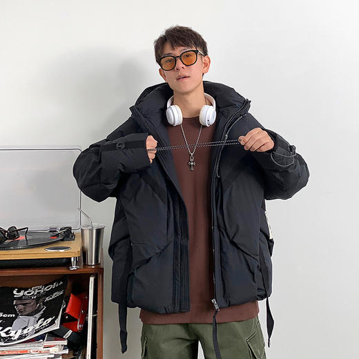 徐太浪新款美式潮牌潮流羽绒服男冬季加厚保暖连帽上衣外套 商品图1