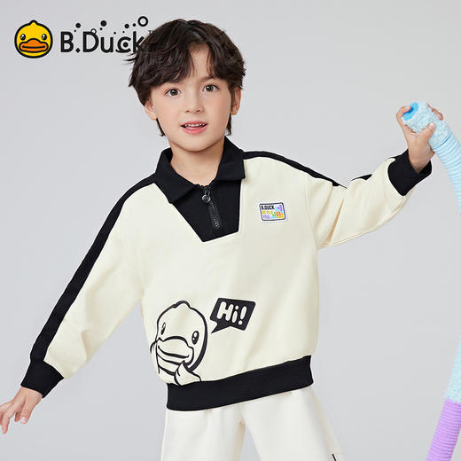 B.DUCK小黄鸭童装春秋翻领卫衣105-150 BF1508056 商品图3