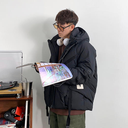 徐太浪新款美式潮牌潮流羽绒服男冬季加厚保暖连帽上衣外套 商品图3