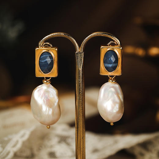 Manreya玛芮雅“海岸古堡”巴洛克珍珠耳环复古中古vintage新年礼物 商品图4