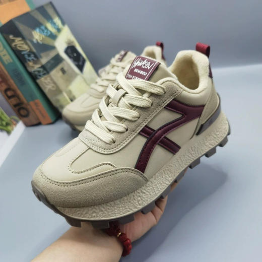 康珊 新版系带阿甘鞋女时尚百搭厚底老爹鞋舒适软底 商品图2