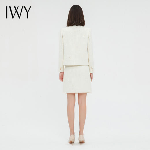 IWY/米白色西装套裙女气质小香风法式西服外套白领休闲C13313+S23313 商品图4