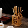 信德丨竹制茶道六君子 楠竹 
 四方茶字/四方镂空 茶勺茶则茶夹茶针茶漏茶筒 商品缩略图2
