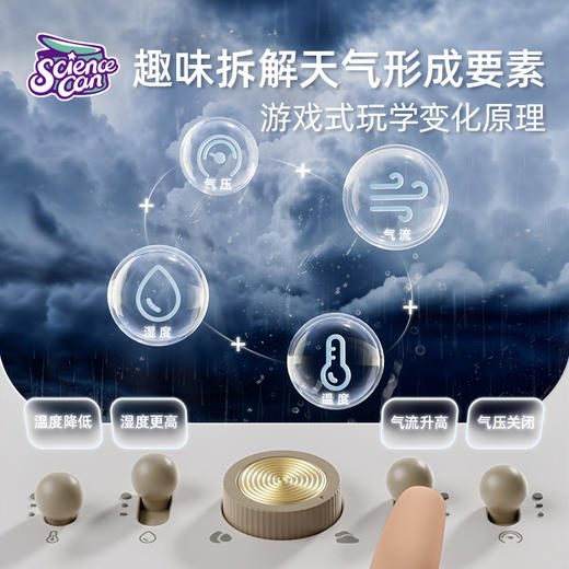 科学罐头气象模拟站（高配直接送电池+螺丝刀）儿童科学实验生态站培养模拟天气降雨水量玩具 商品图1