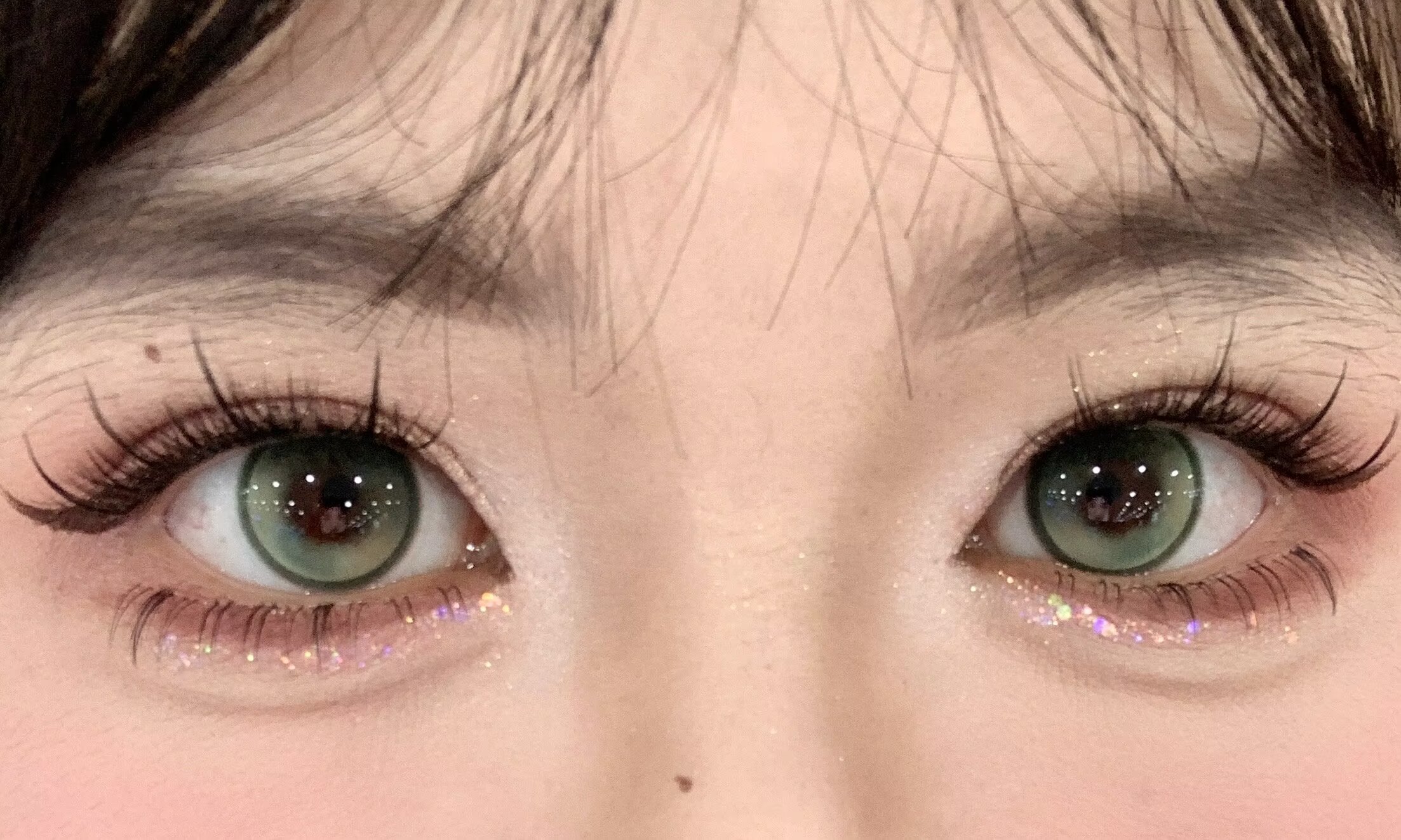 WOOLILENS 彩虹中毒%绿14.2mm 半年抛彩色隐形眼镜 1副/2片 左右眼度数可不同-VVCON美瞳网13