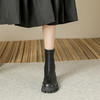 百搭显瘦短靴女2023秋冬新款粗跟圆头瘦瘦靴简约韩版短筒靴子女 商品缩略图5