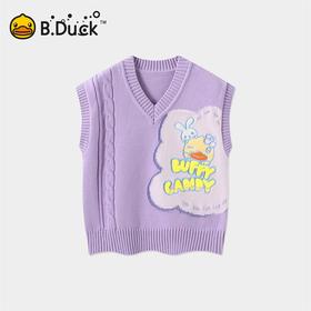 B.DUCK小黄鸭童装春秋背心针织衫毛衣105-150 FF1512080A