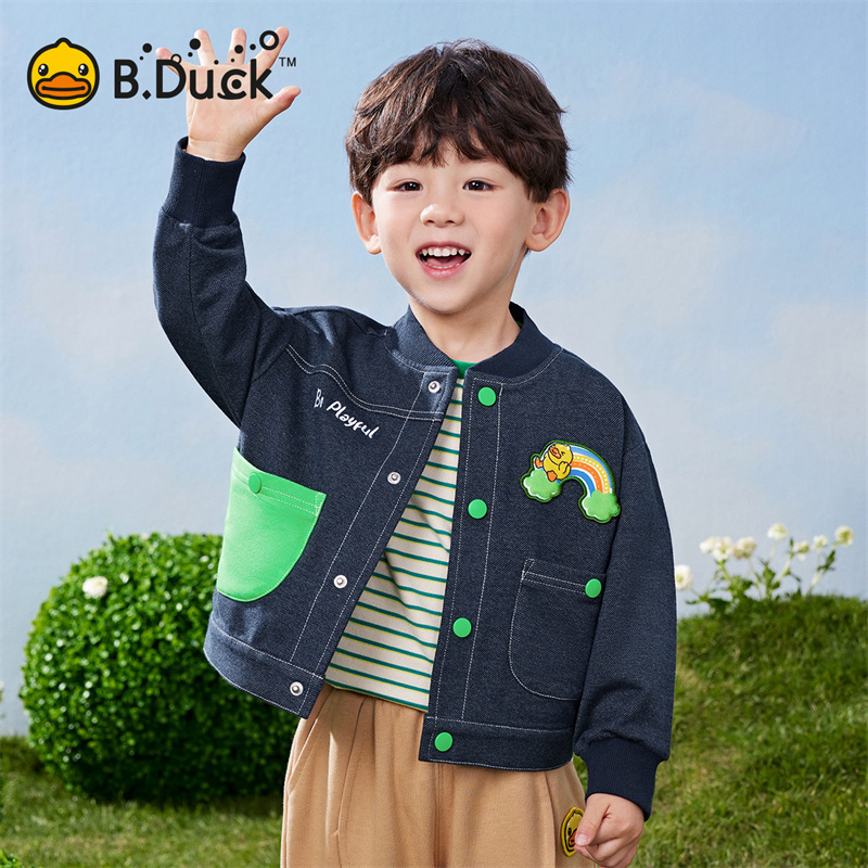 B.DUCK小黄鸭童装春秋针织外套90-140 BF1507020