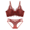 【聚拢红色内衣套装】本命年婚嫁红色聚拢显大内衣内裤文胸云中花海套装 商品缩略图5