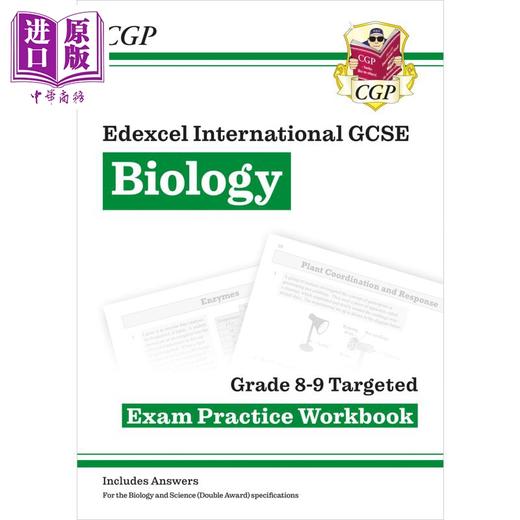 【中商原版】英国CGP New Pearson Edexcel IGCSE Biology Grade 8-9 Exam Practice Workbook (with Answers) 商品图0