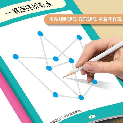 【书行】全脑思维训练3456幼儿一笔成线全脑开发大脑智力开发专注力训练数学逻辑提升幼儿园小中大班连数成图迷宫大闯关益智书籍 商品图3