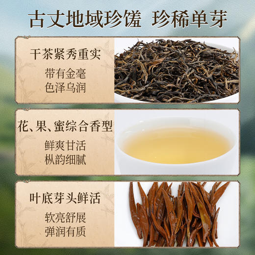正山堂 古丈红单芽礼盒装 特级骏眉红茶正宗湖南茶叶送礼长辈120g 商品图5