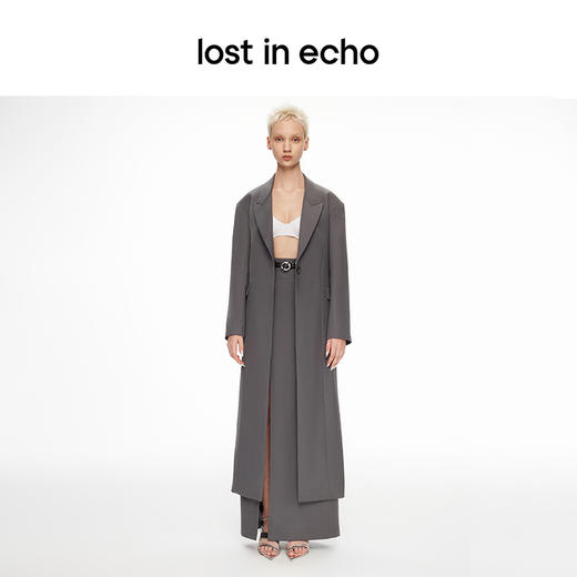 lost in echo2024春季新款设计师品牌背部镂空时髦长款西装外套 商品图3