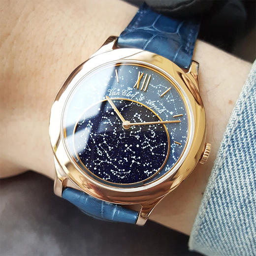 【95新正品】Van Cleef & Arpels梵克雅宝诗意复杂功能系列18k玫瑰金41mm日期显示月份显示星空图显示手动机械男款VCARF80700  090323LV06 商品图3