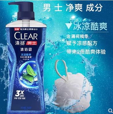 清扬720g男士冰凉酷爽沐浴露 商品图0