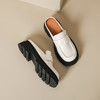2023春夏爆款厚底半拖复古英伦风小皮鞋女休闲外穿一脚蹬凉拖鞋 商品缩略图3