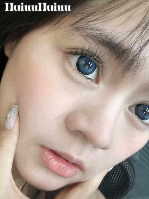 【店主实拍】墨蓝-14.5mm【大直径半年抛 0-800度 无525/575】 商品图3