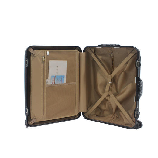 元旦特价福利品-黑色ABS铝框金属包角商务拉杆箱1818K 商品图3