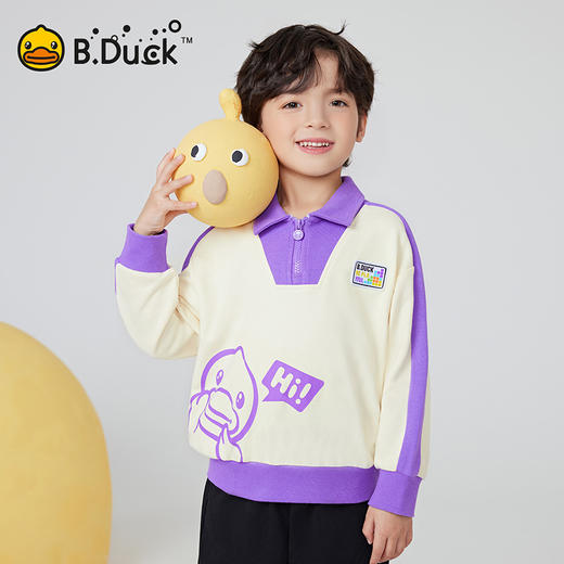 B.DUCK小黄鸭童装春秋翻领卫衣105-150 BF1508056 商品图0