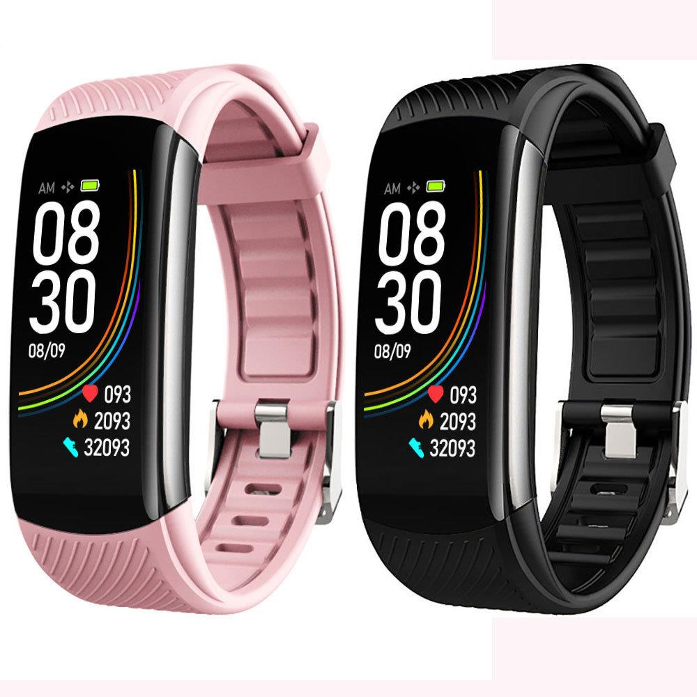 C6S智能手环彩屏大字蓝牙运动心率血压血氧睡眠礼品手环