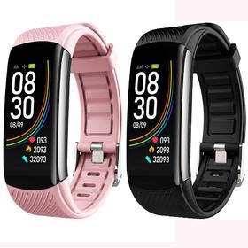 C6S智能手环彩屏大字蓝牙运动心率血压血氧睡眠礼品手环