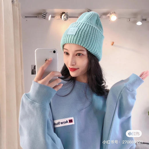 Acne原单帽子 粗针羊毛毛线帽子 男女通用 商品图0