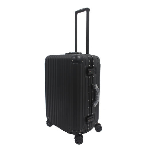 元旦特价福利品-黑色ABS铝框金属包角商务拉杆箱1818K 商品图0