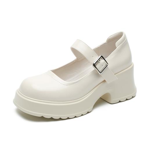 甜酷风玛丽珍鞋女2023新款粗跟高跟女生单鞋复古百搭厚底小皮鞋 商品图4