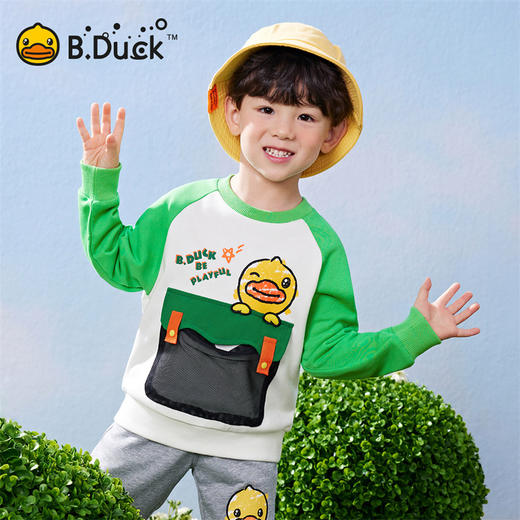 B.DUCK小黄鸭童装春秋圆领卫衣90-130 BF1508026 商品图2
