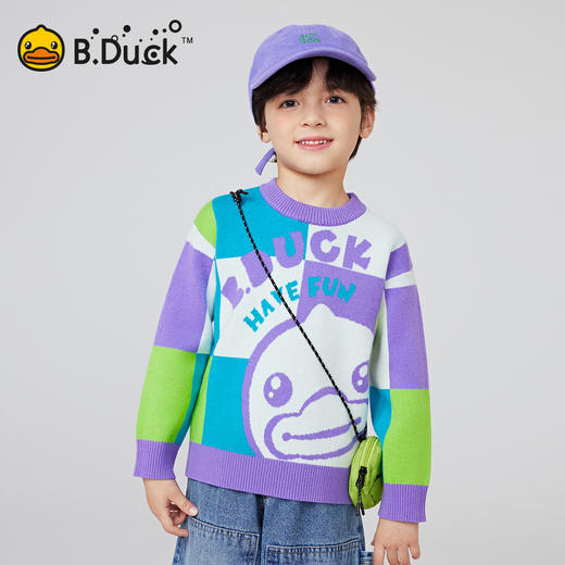 B.DUCK小黄鸭童装春秋套头针织衫毛衣105-150 BF1512050 商品图4