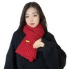 韩版剧鬼怪同款【冬季保暖针织毛线围脖】酒红色围巾 新年拜年礼物 商品缩略图4