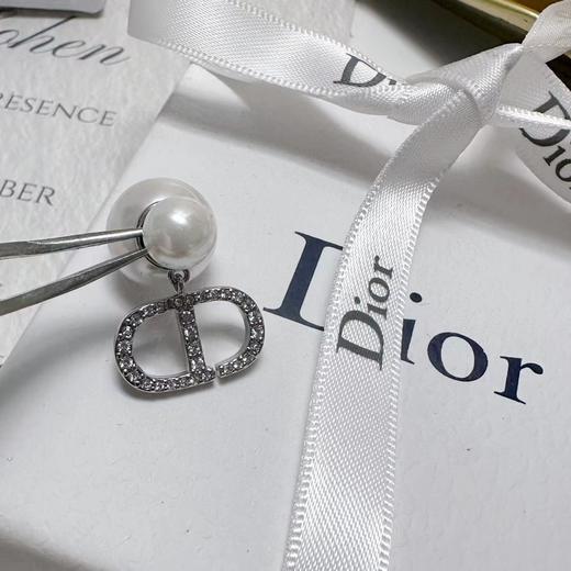 【CD珍珠耳环银色带钻】dio*刘雨昕baby同款CD珍珠耳环 商品图8