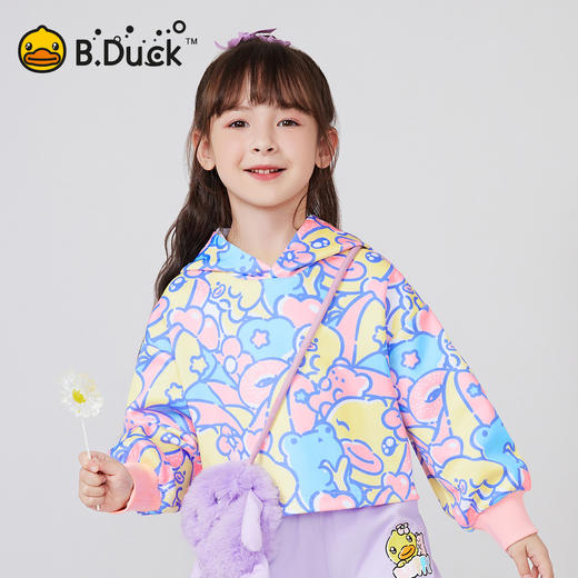 B.DUCK小黄鸭童装春秋带帽卫衣105-150 FF1508081 商品图3