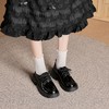 系带小皮鞋女2023秋冬复古英伦风粗跟乐福鞋女甜酷JK制服女生鞋子 商品缩略图0