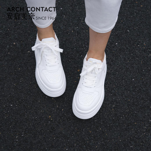 ARCHCONTACT安启美奈松糕厚底小白鞋52899 商品图2