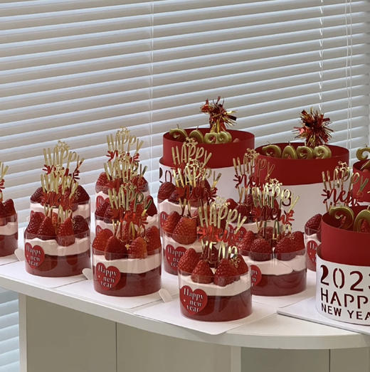 跨年红丝绒草莓酱爆流心蛋糕07款 商品图0