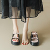 甜美限定~厚底凉鞋女2023夏季新款松糕坡跟露趾拖鞋 商品缩略图0