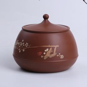 南茗佳人建水紫陶存茶罐 醒茶罐 茶水盂