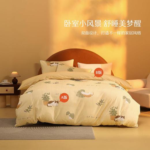 水星家纺 磨毛四件套加厚保暖床上用品秋冬天床单被套 商品图2